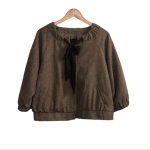 Brown Bow Front Jacket